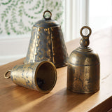 Weathered Metal Bells with Antique Brass Finish (Set of 3)-Bells-Parc Decor