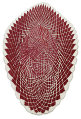 Web Hand Tufted 5x8 Modern Style Maroon Wool Area Rug