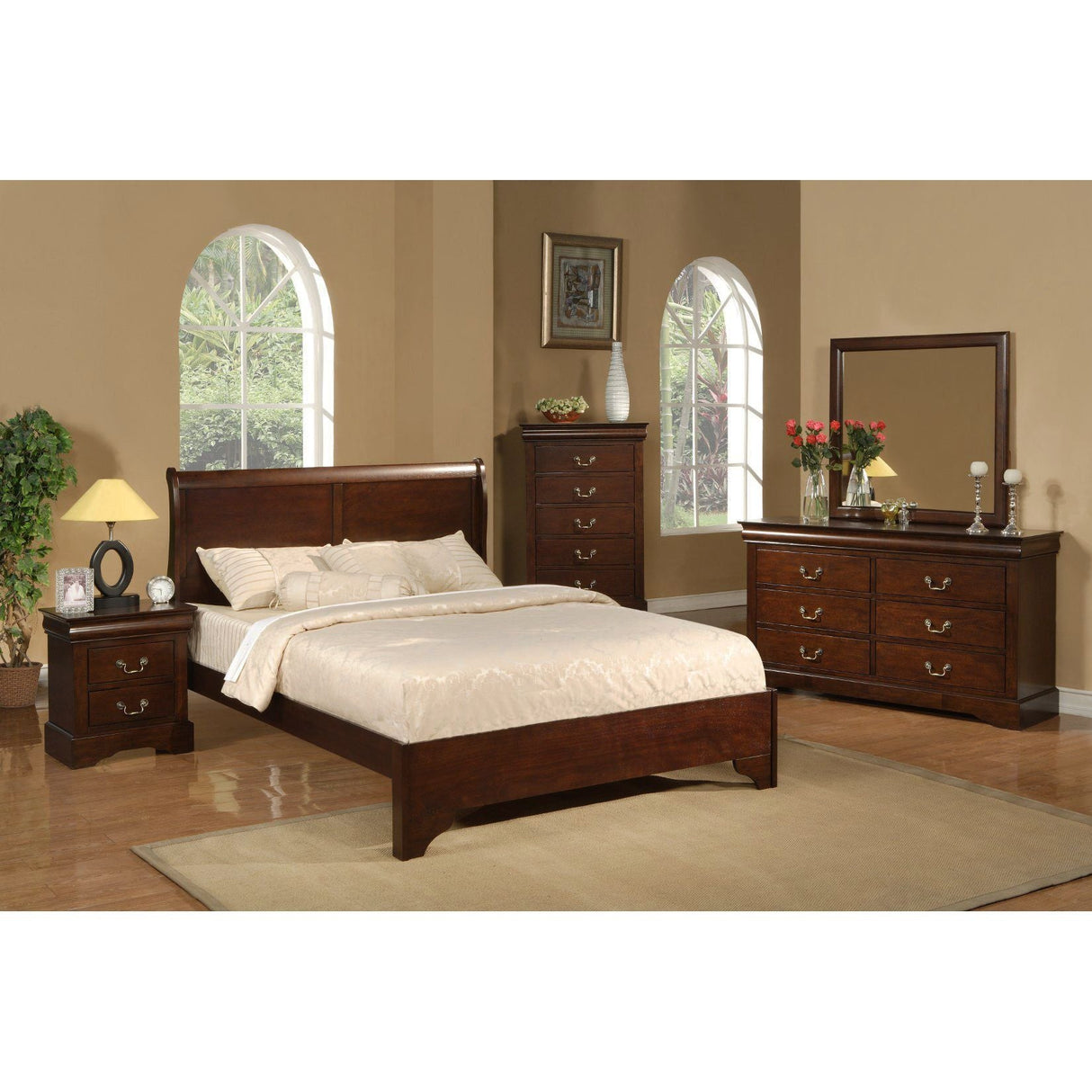 West Haven Bed, Cappuccino-Beds-Parc Decor