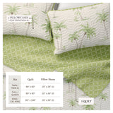 West Palm Trees Coastal Quilt Set - Coronado Collection-Quilts & Comforters-Parc Decor