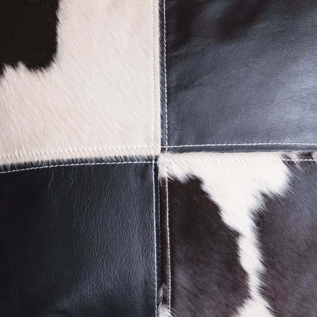Western Cowhide and Leather Patchwork Pillow-Pillow-Parc Decor