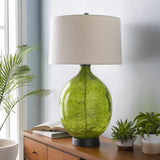 Westview Lime Green Glass Table Lamp-Lighting-Parc Decor