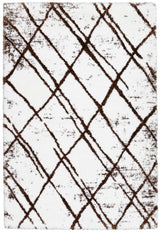 White And Brown Modern Style 5x7 Rug