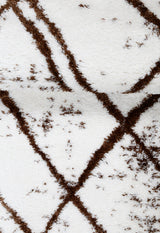 White And Brown Modern Style 5x7 Rug