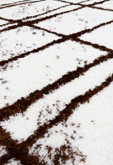 White And Brown Modern Style 5x7 Rug
