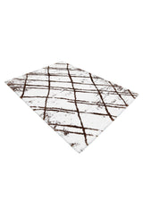 White And Brown Modern Style 5x7 Rug