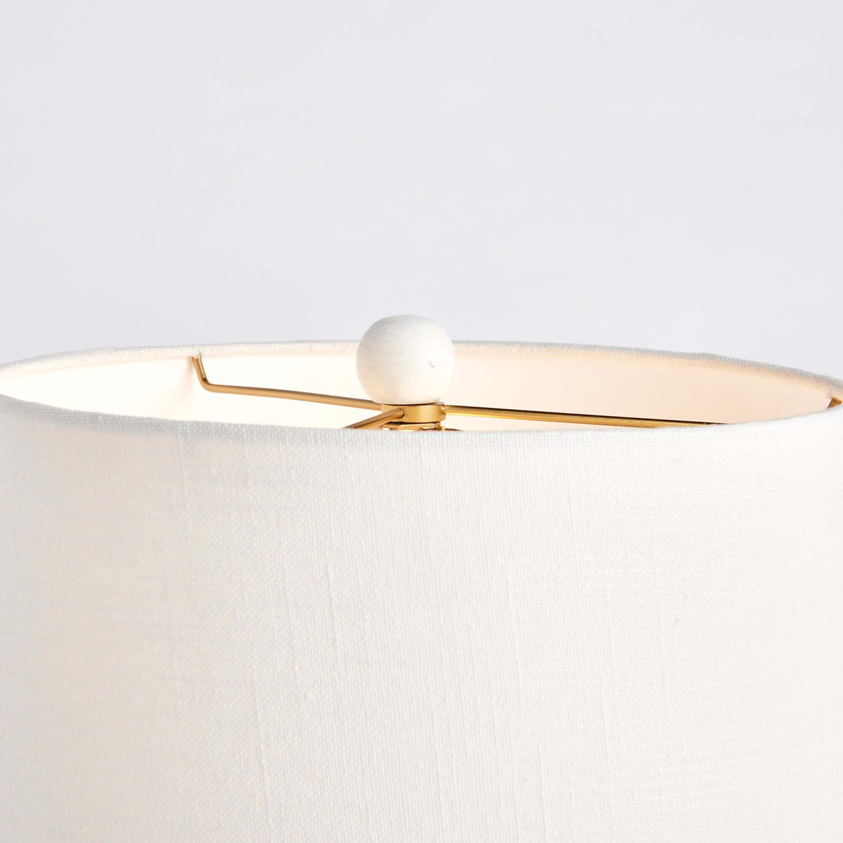 White Carved Wood Table Lamp with Curved Base-table lamp-Parc Decor