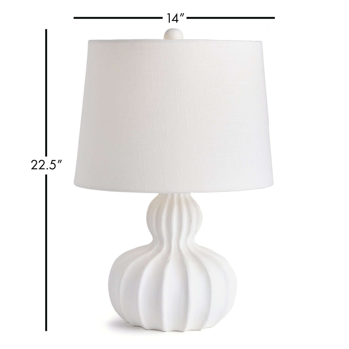 White Carved Wood Table Lamp with Curved Base-table lamp-Parc Decor