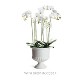 White Ceramic Urn Planter for Tuscan-Inspired Decor-Planter-Parc Decor