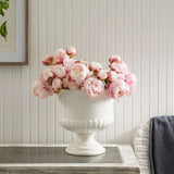 White Ceramic Urn Planter for Tuscan-Inspired Decor-Planter-Parc Decor