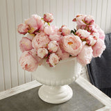 White Ceramic Urn Planter for Tuscan-Inspired Decor-Planter-Parc Decor