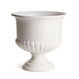 White Ceramic Urn Planter for Tuscan-Inspired Decor-Planter-Parc Decor