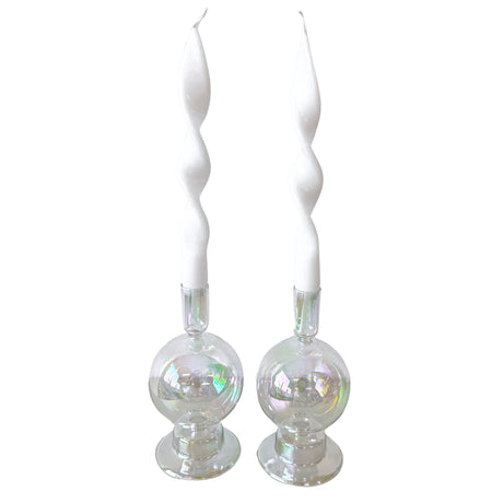 White Cotton Swirl Candle - Pack of 2-Candle-Parc Decor