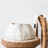 White Ghana Wool Linear Basket-Baskets-Parc Decor