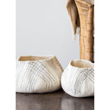 White Ghana Wool Linear Basket