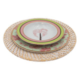 White Heritage Rattan Placemat - Set of 4-Placemat-Parc Decor