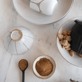 White Matte Stoneware Glazed Bowl-Bowls-Parc Decor