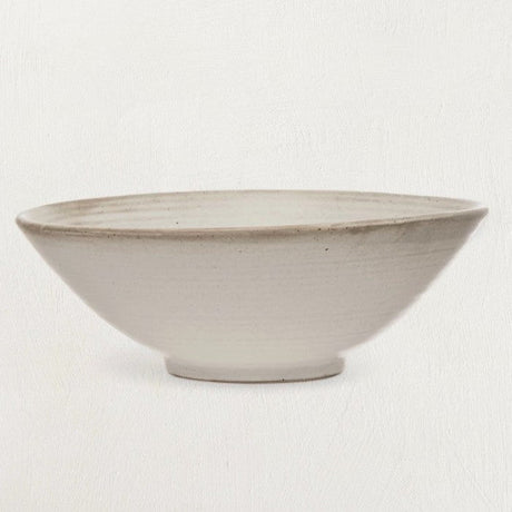 White Matte Stoneware Glazed Bowl-Bowls-Parc Decor