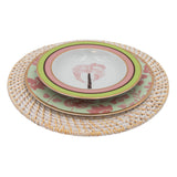 White Rattan Charger - Set of 4