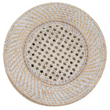 White Rattan Charger - Set of 4