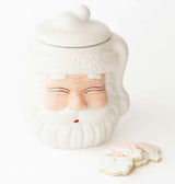 White Santa Cookie Jar-Cookie Jar-Parc Decor