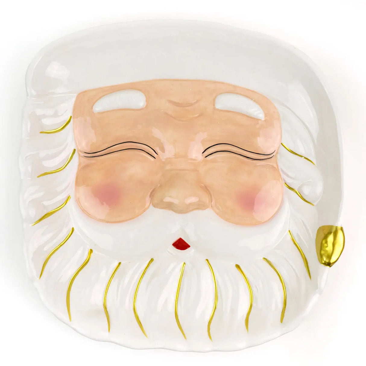 White Santa Platter-Serving Platter-Parc Decor