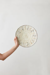 White Washed Handwoven Wall Basket-Parc Decor