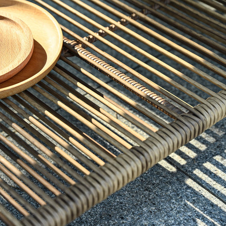 Wicker Outdoor Loveseat Sofa Table Set-Outdoor Furniture-Parc Decor