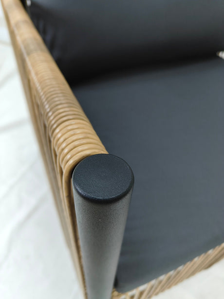 Wicker Outdoor Loveseat Sofa Table Set-Outdoor Furniture-Parc Decor