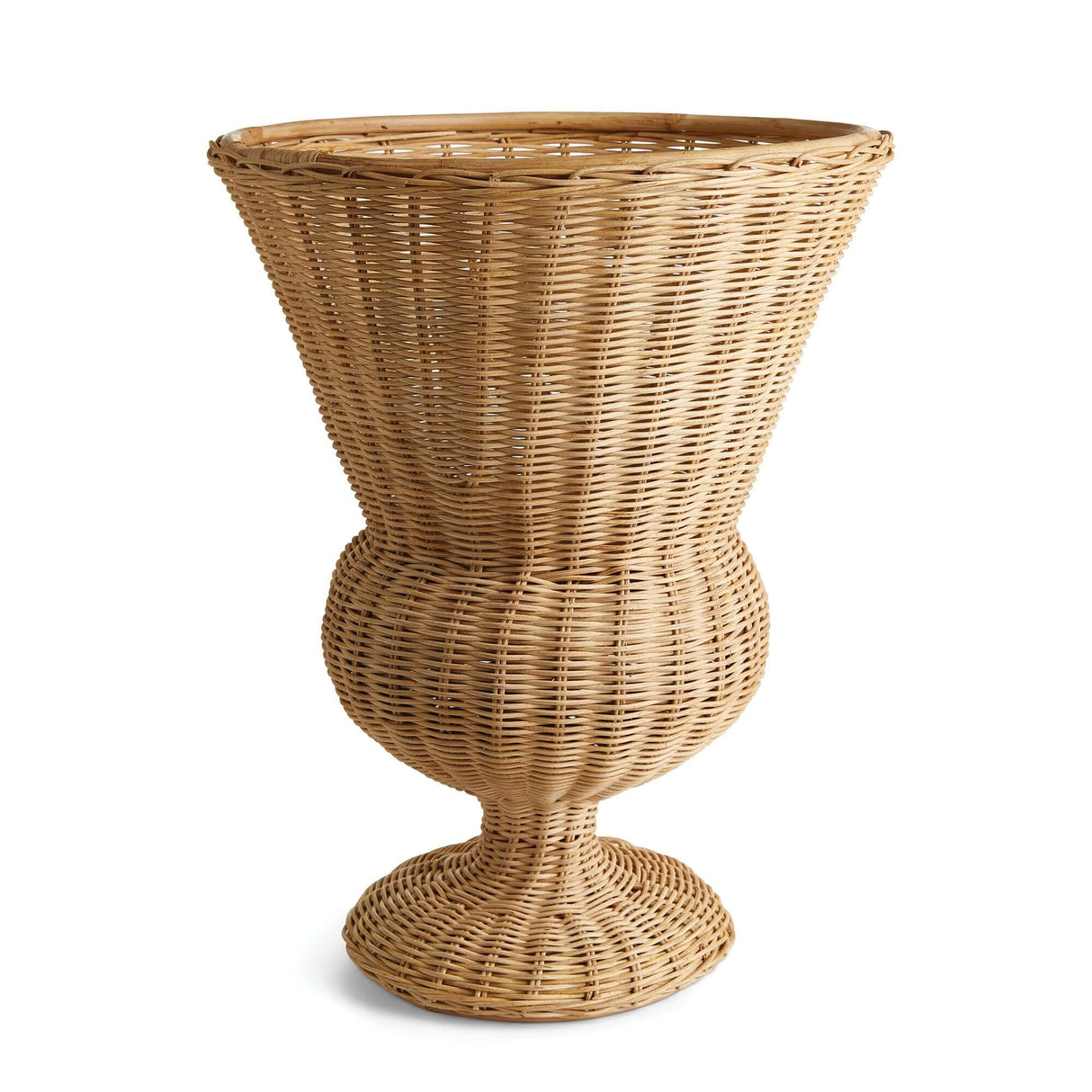 Wicker Urn-Shaped Decorative Vase-vase-Parc Decor