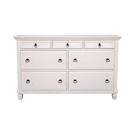 Winchester 7 Drawer Dresser, White-Dresser & Chest-Parc Decor