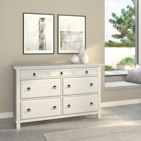 Winchester 7 Drawer Dresser, White-Dresser & Chest-Parc Decor