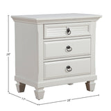 Winchester Nightstand, White-Nightstands-Parc Decor
