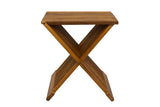 Winchester Teak Shower and Bath Folding Stool with Horizontal Slats-Parc Decor