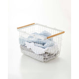 Wire Basket - Two Sizes - Steel + Wood