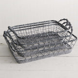 Wire Baskets for Fruit and Vegetable Display (Set of 3)-Storage-Parc Decor