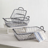 Wire Baskets for Fruit and Vegetable Display (Set of 3)-Storage-Parc Decor
