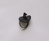 Witch Hat Napkin Ring – Handmade Halloween Table Decor – Black Woven Boho Napkin Holder – Spooky Fall Party Accent – Hostess Gift Idea-Napkins-Parc Decor