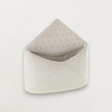 With Love Ceramic Envelope Vase-Vases and Jars-Parc Decor