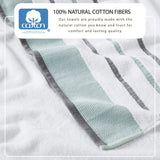 Decorative Cotton Stripe Bath Towel Set - Noelle Collection