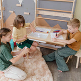 Wood and Hearts 3-in-1 Swedish Ladder Wall Gym for Kids 3+-Climbing Set-Parc Decor