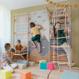 Wood and Hearts 3-in-1 Swedish Ladder Wall Gym for Kids 3+-Climbing Set-Parc Decor