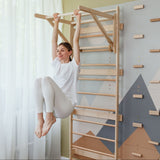 Wood and Hearts 3-in-1 Swedish Ladder Wall Gym for Kids 3+-Climbing Set-Parc Decor
