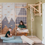 Wood and Hearts 3-in-1 Swedish Ladder Wall Gym for Kids 3+-Climbing Set-Parc Decor