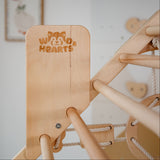 Wood and Hearts Wooden Toddler Climbing Playhouse, Ages 1–6-Playground-Parc Decor