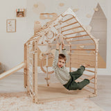 Wood and Hearts Wooden Toddler Climbing Playhouse, Ages 1–6-Playground-Parc Decor