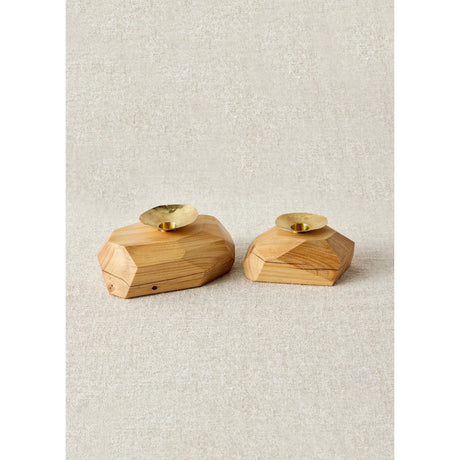 Wood Incense and Candle Holder by Dor+Kie
