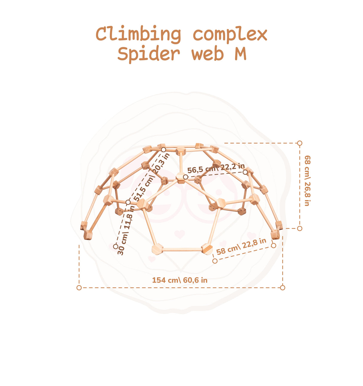 Wooden Climbing Dome-Playground-Parc Decor