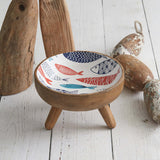 Wooden Mid-Century Modern Bowl with Fish-Kitchenware-Parc Decor