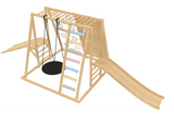 Wooden Roller Slide Add-On for Avenlur Climbers | Indoor Roller Slide, Climber Not Included